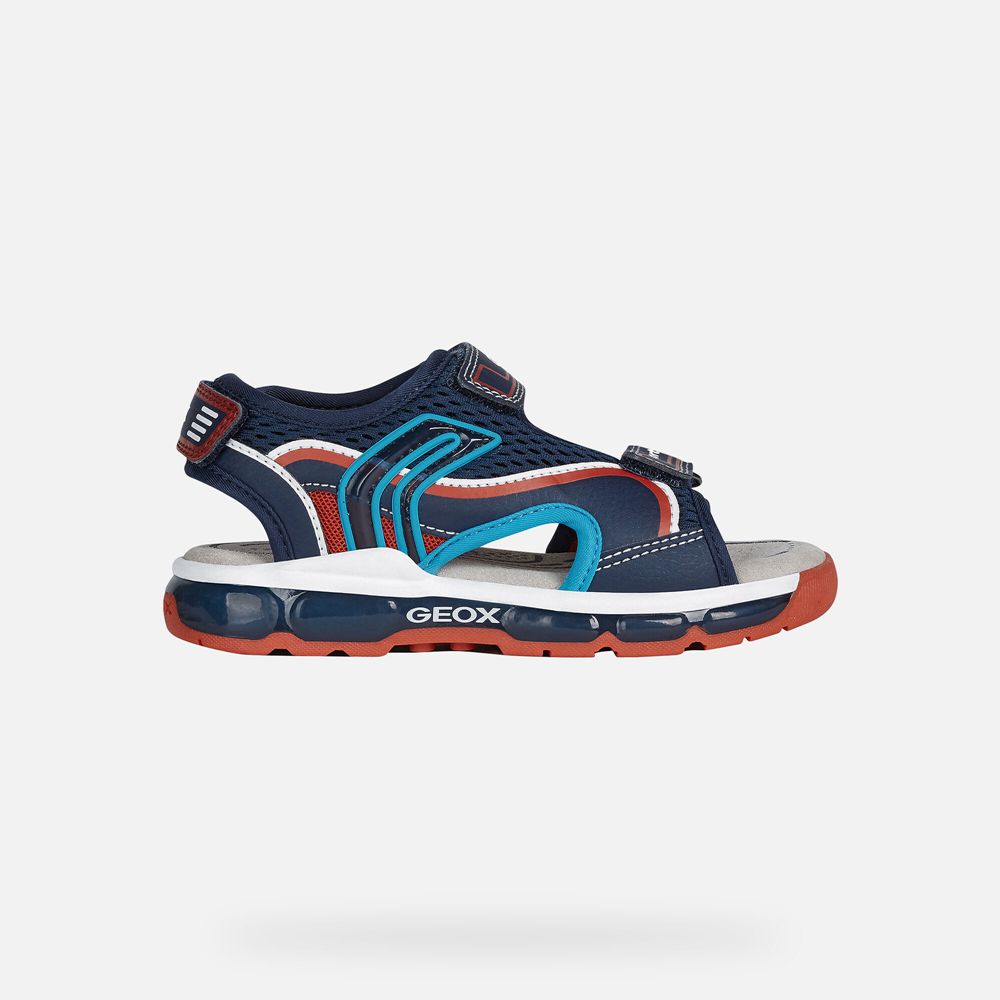 Geox Sandals Navy/Red Android - Geox Boys Shoes - EZIGQK520